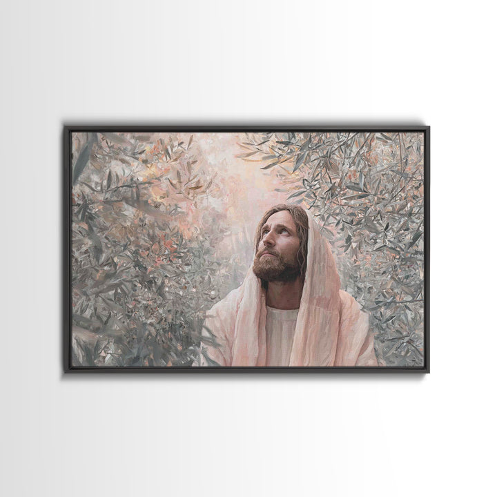 Garden Of Hope | Framed Canvas Print | Christian Art | Jesus Painting | Christian Art Canvas | Christian Wall Art | Christian Christmas Art
