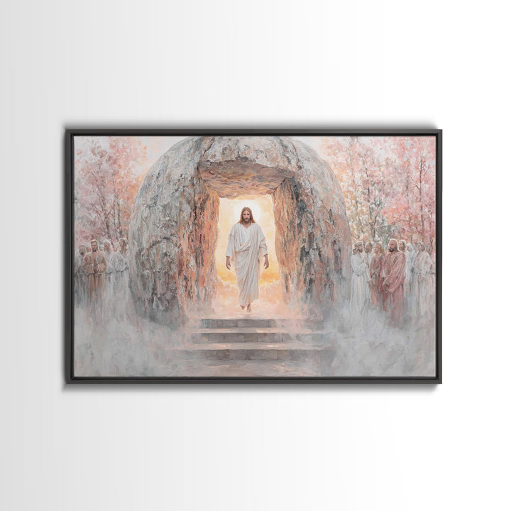 Glory Beyond The Tomb | Framed Canvas Print | Christian Art | Jesus Painting | Christian Wall Art | Christian Art Canvas | Easter Art | Chr