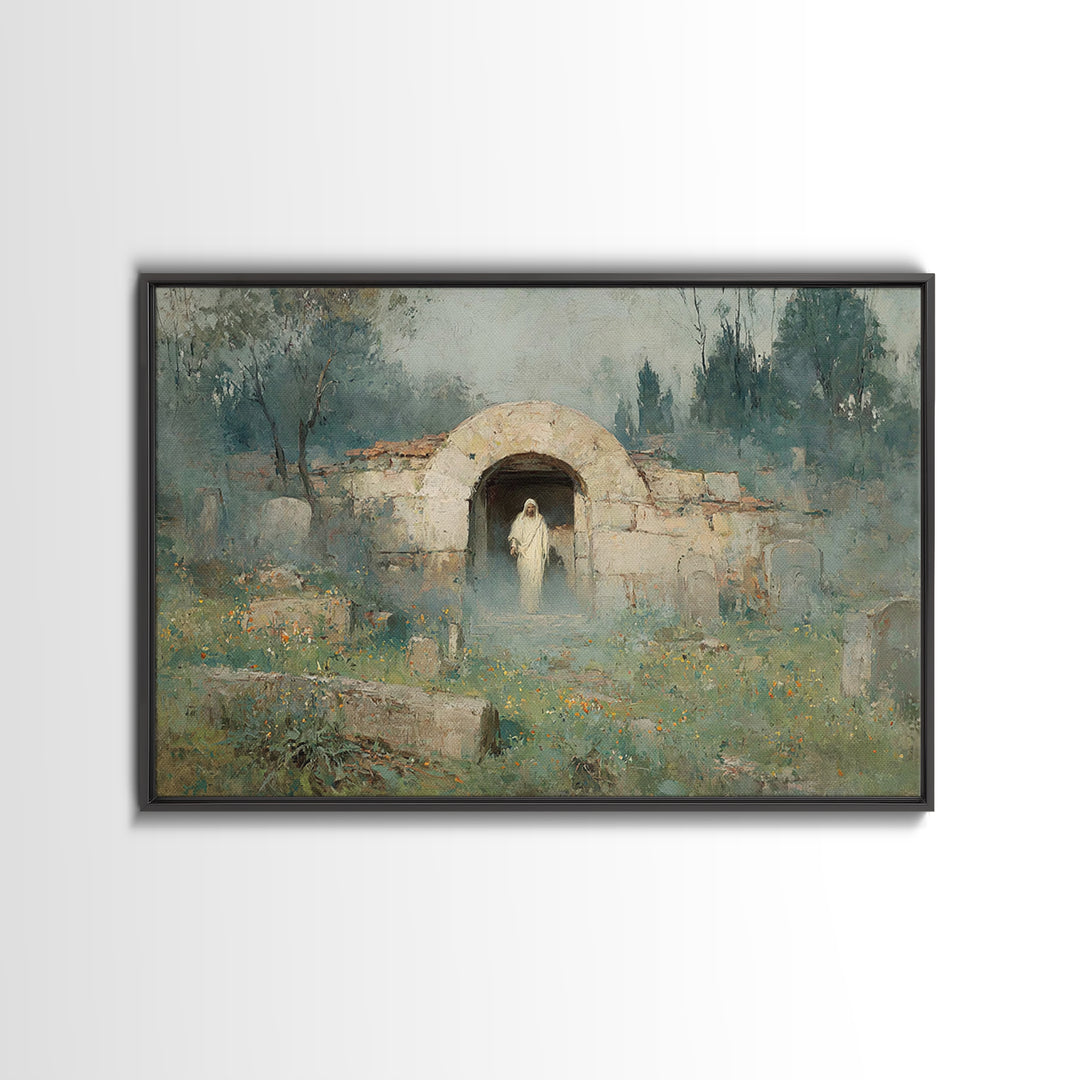 Awakening Garden Light, Framed Canvas Print, Christian Art Canvas, Christian Wall Art, Easter Art, Christian Decor, Jesus Painting, Christi