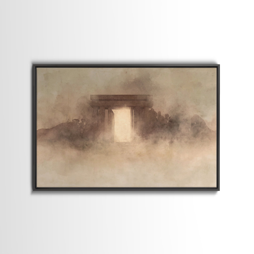Sacred Dawn - Framed Canvas Print - Christian Wall Art - Jesus Painting - Christian Art Canvas - Christmas Art - Christian Decorations