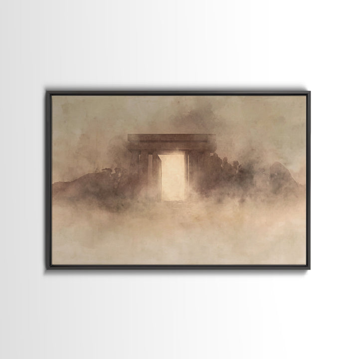 Sacred Dawn - Framed Canvas Print - Christian Wall Art - Jesus Painting - Christian Art Canvas - Christmas Art - Christian Decorations