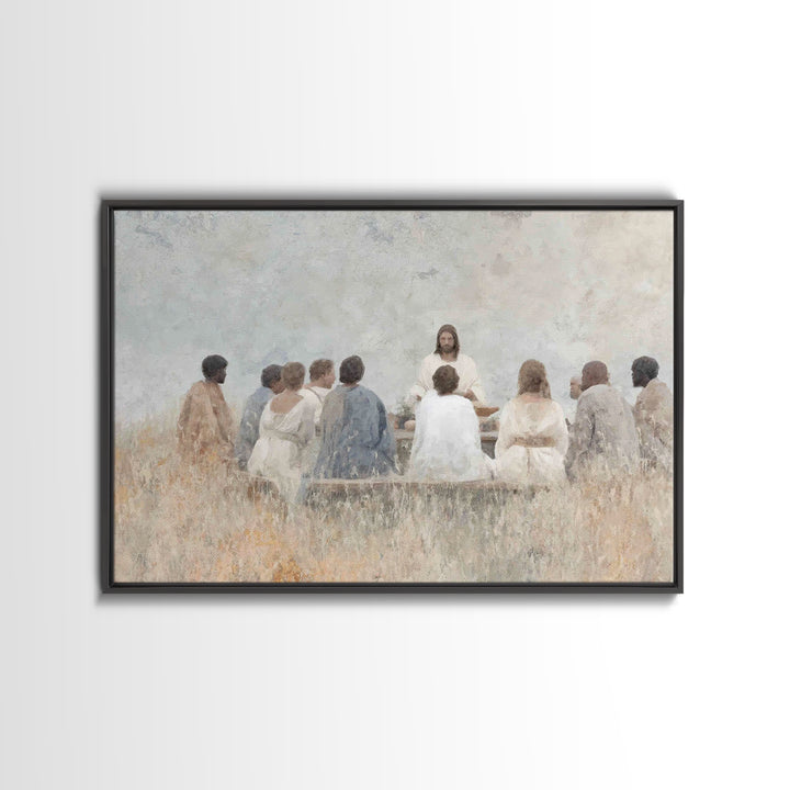 Multitude of Light | Framed Canvas Print | Christian Christmas Art | Christian Wall Art | Jesus Painting | Christian Art Canvas | Christmas
