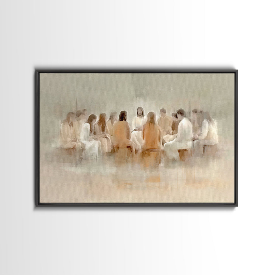 Field of Grace - Framed Canvas Print - Christian Art Canvas - Jesus Painting - Christian Wall Art - Minimalist Christian Art - Christmas Ar