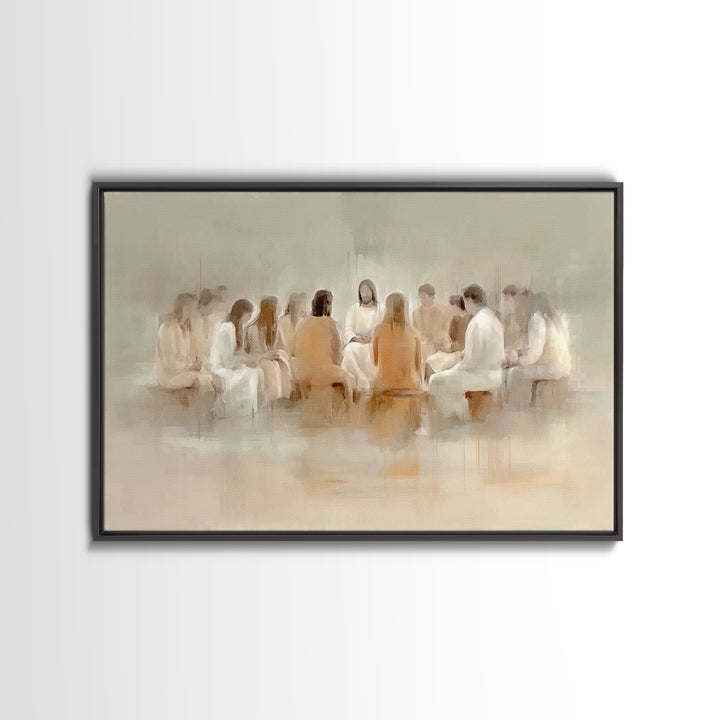 Field of Grace - Framed Canvas Print - Christian Art Canvas - Jesus Painting - Christian Wall Art - Minimalist Christian Art - Christmas Ar