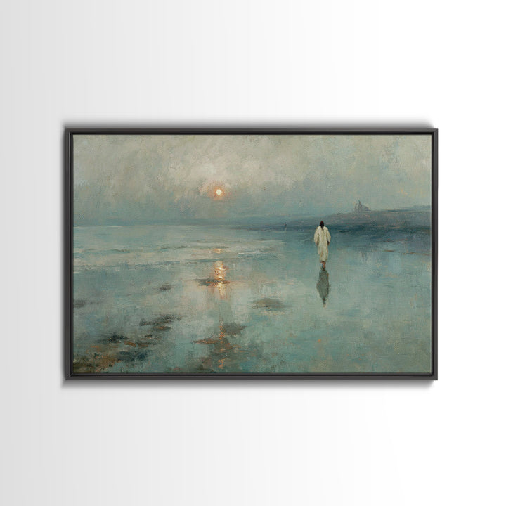 Dawn of Faith – Framed Canvas Print – Jesus Painting – Christian Wall Art – Christian Art Canvas – Subtle Christian Art – Christian Paintin