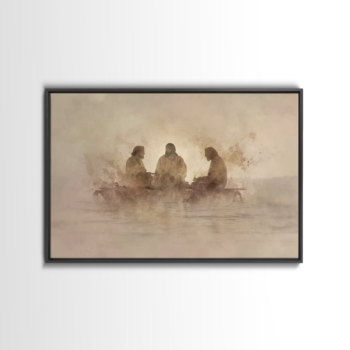 Sacred Morning Light – Framed Canvas Print – Christian Art Canvas – Jesus Painting – Christmas Art Prints – Christian Wall Art – Christian