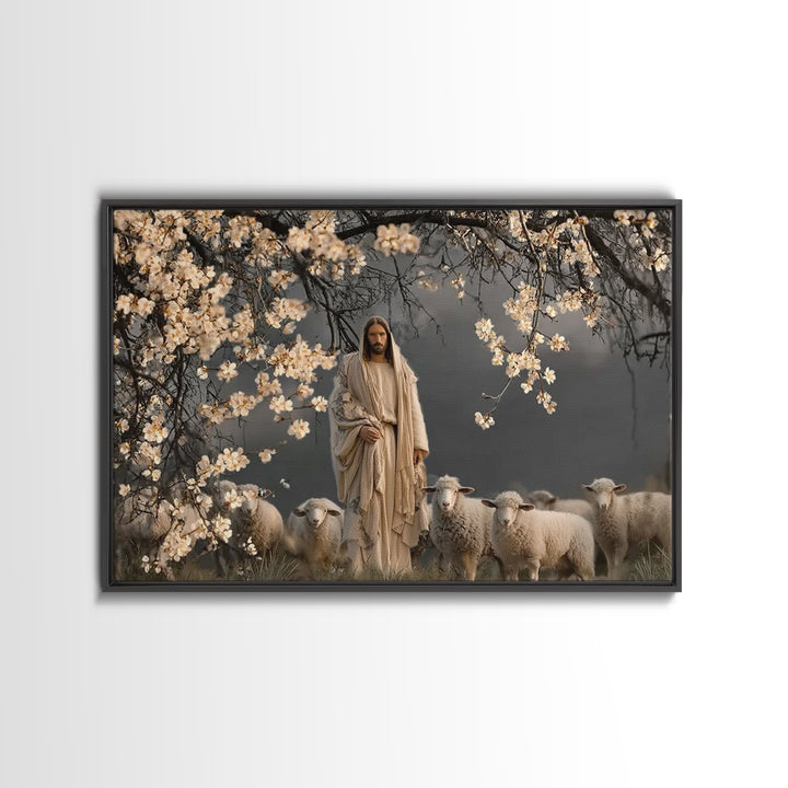 Heavenly Orchard – Framed Canvas Print – Christian Art Canvas – Christian Wall Art – Jesus Painting – Large Christian Art – Christian Chris
