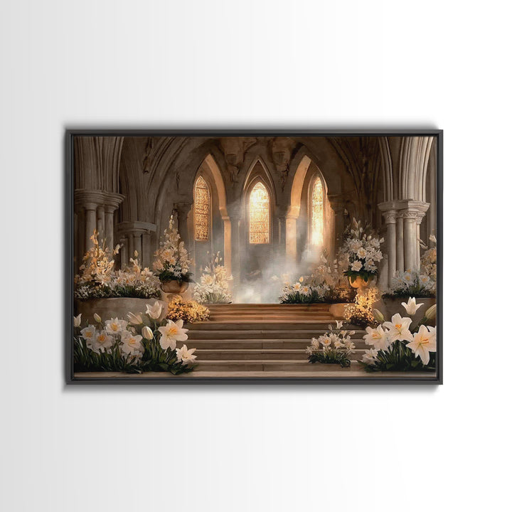 Temple Blossoms – Framed Canvas Print – Christian Christmas Art – Christian Wall Art – Christian Art Canvas – Jesus Painting – Christian De