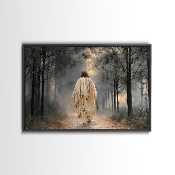 Shepherd’s Path, Framed Canvas Print, Christian Wall Art, Christian Art Canvas, Jesus Painting, Large Christian Art
