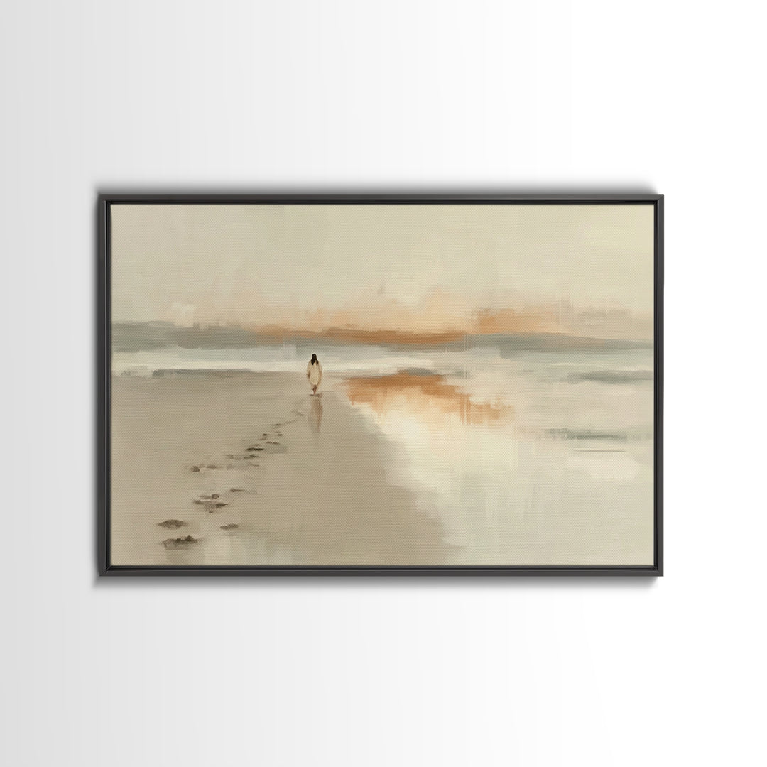 Horizon Of Hope, Framed Canvas Print, Christian Art Print, Jesus Painting Canvas, Christian Wall Art, Minimalist Christian Art, Christian D