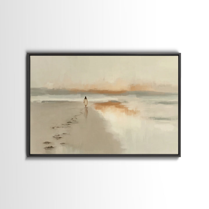 Horizon Of Hope, Framed Canvas Print, Christian Art Print, Jesus Painting Canvas, Christian Wall Art, Minimalist Christian Art, Christian D