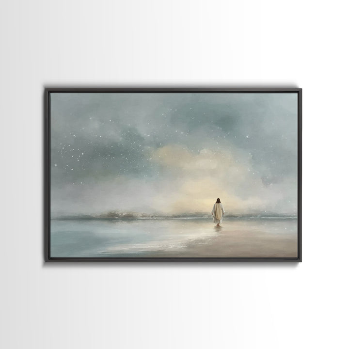 Celestial Grace | Framed Canvas Print | Christian Art Work | Jesus Painting | Christian Art Canvas | Christian Gift Ideas | Modern Christia