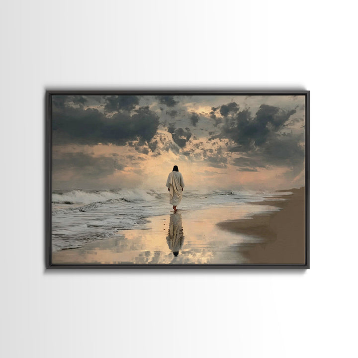 Dawn Of Refuge – Framed Canvas Print – Christian Wall Art – Jesus Painting – Christian Art Canvas – Modern Christian Art – Christian Gift I