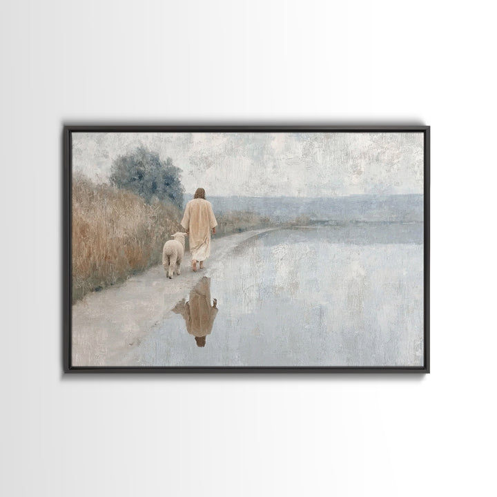 Radiant Hope Path, Framed Canvas Print, Christian Art Canvas, Christian Wall Art, Jesus Painting, Modern Christian Art