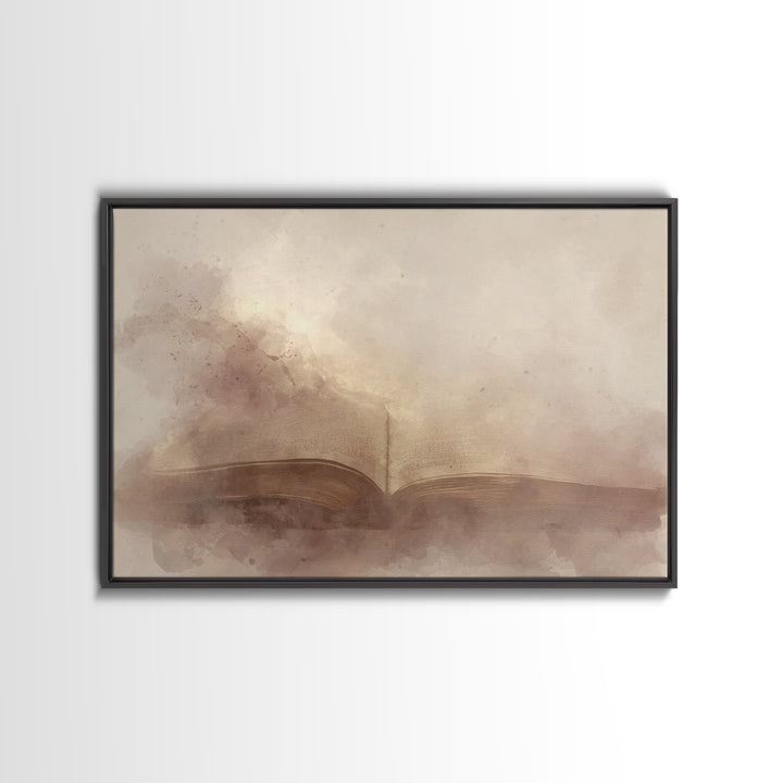 Word Of Peace – Framed Canvas Print – Christian Wall Art – Christian Art Canvas – Christian Painting – Minimalist Christian Art – Christian