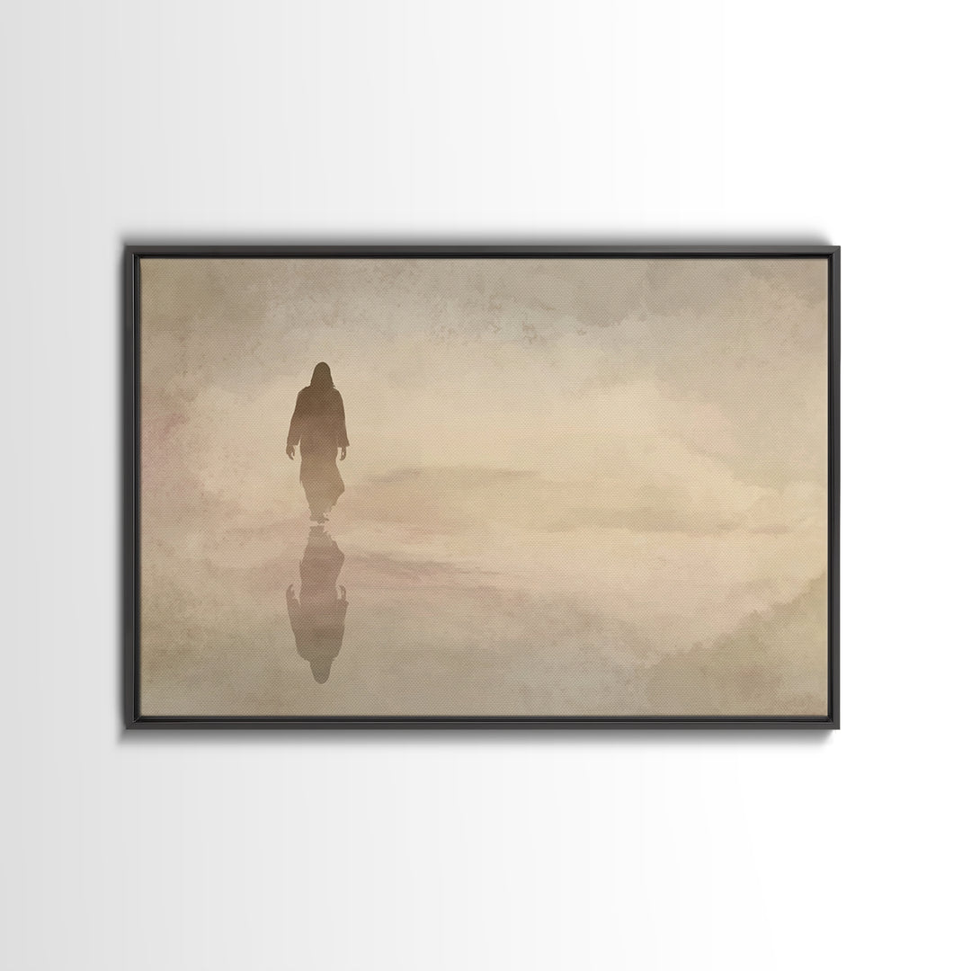 Path Of Mercy – Framed Canvas Print – Christian Wall Art – Jesus Painting – Christian Art Canvas – Moody Christian Art – Christian Decor Fo