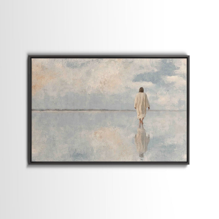 Calm Redeemer – Framed Canvas Print – Christian Art Canvas – Jesus Painting – Christian Wall Art – Modern Christian Painting – Christian Gi