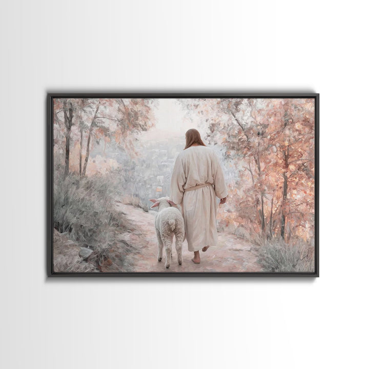 Autumn Grace | Framed Canvas Print | Christian Art Canvas | Jesus Painting | Christian Wall Art | Unique Christian Art | Christian Christma