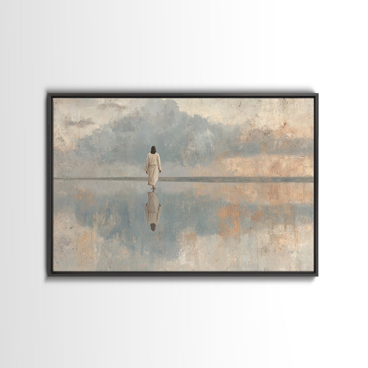 Horizon Of Peace | Framed Canvas Print | Christian Art Canvas | Jesus Painting | Modern Christian Art | Large Christian Painting | Christia