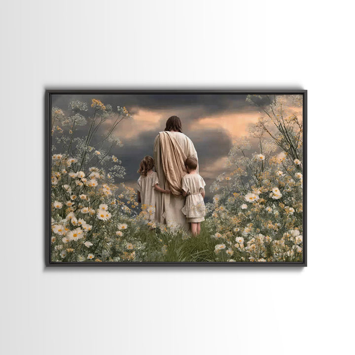 Garden Of Hope, Framed Canvas Print, Christian Art Canvas, Jesus Painting, Christian Wall Art, Christian Art Print, Christian Decorations,