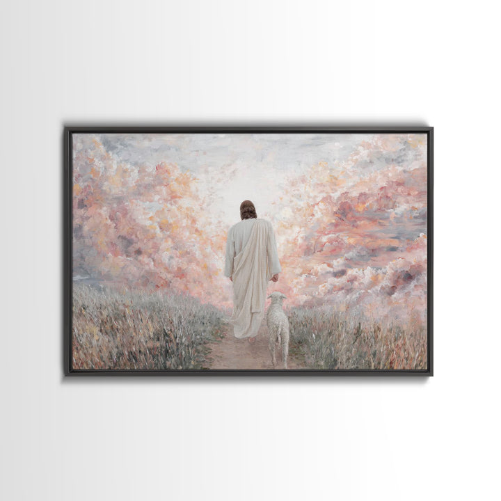 Path Of Peace | Framed Canvas Print | Jesus Wall Art | Christian Art Canvas | Christian Decor | Modern Christian Art | Christmas Art