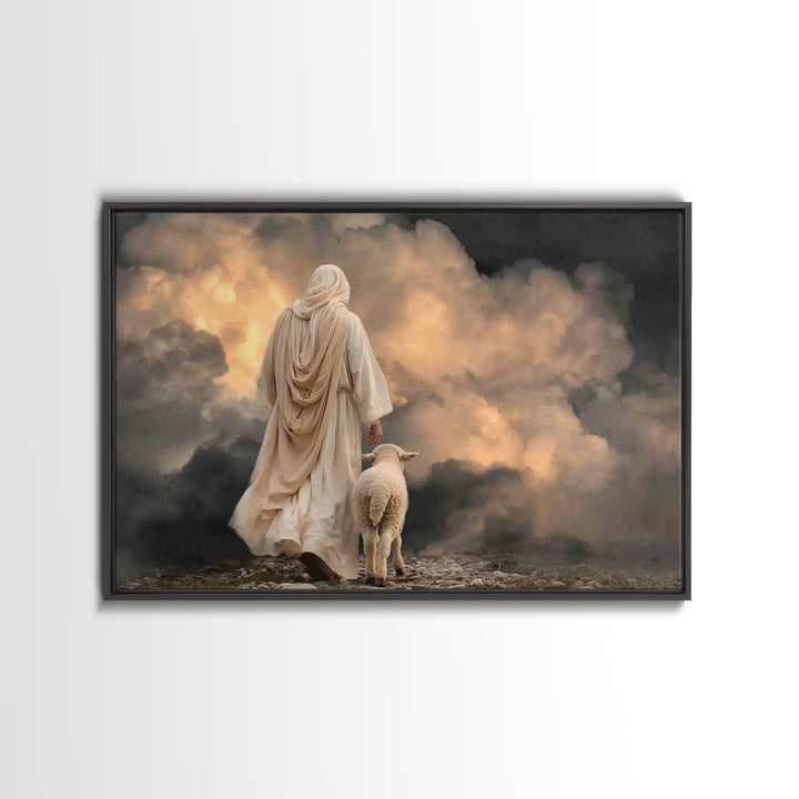 Desert Hope – Framed Canvas Print – Jesus Canvas Art – Christian Wall Art – Moody Christian Art – Christian Art Canvas – Christian Gift Ide