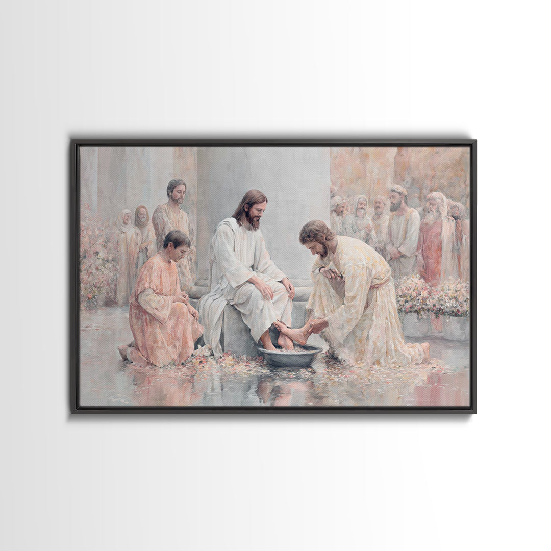 Servant Grace – Framed Canvas Print – Christian Wall Art – Christian Art Canvas – Jesus Painting – Christian Art Print – Christian Gift