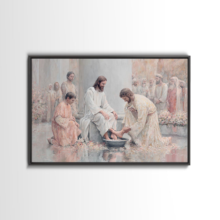 Servant Grace – Framed Canvas Print – Christian Wall Art – Christian Art Canvas – Jesus Painting – Christian Art Print – Christian Gift