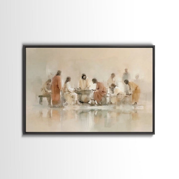 Sacred Fellowship, Framed Canvas Print, Christian Art Canvas, Jesus Painting, Christian Wall Art, Subtle Christian Art, Christian Gift Idea