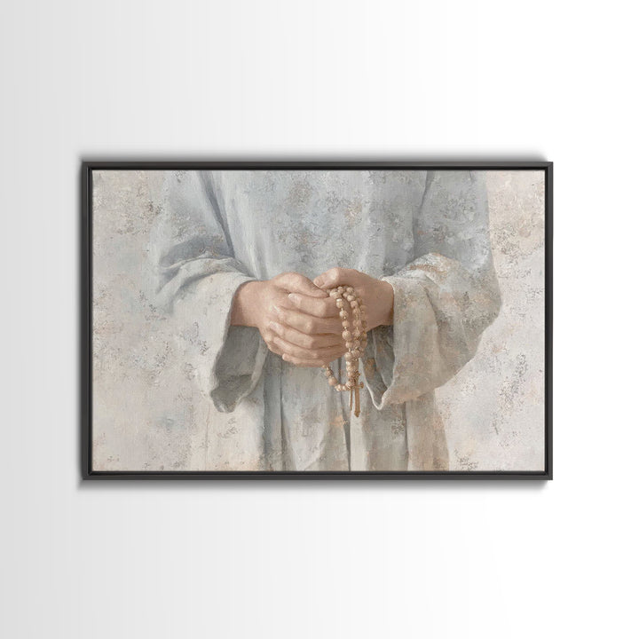Graceful Stillness | Framed Canvas Print | Christian Art Canvas | Minimalist Christian Art | Christian Wall Art | Modern Christian Painting