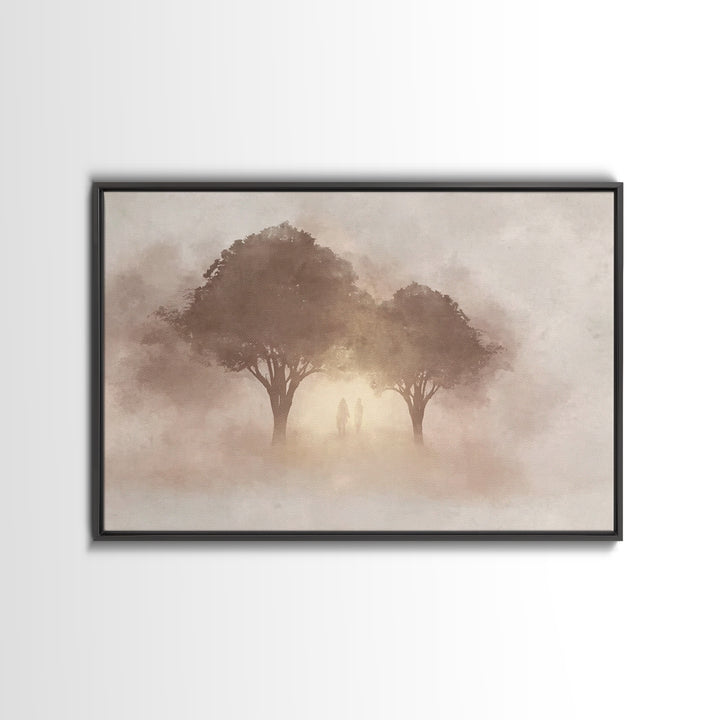 Heavenly Meeting Light – Framed Canvas Print – Christian Art Canvas – Christian Christmas Art – Christian Wall Art – Christian Gift Ideas –