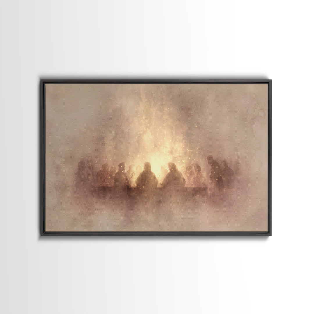 Upper Room Light – Framed Canvas Print – Christian Art Canvas – Christian Wall Art – Christian Christmas Art – Christian Painting – Christi