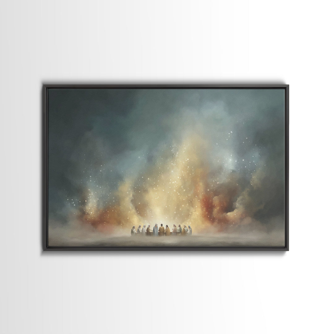 Glory In The Cloud – Framed Canvas Print – Christian Painting – Christian Art Canvas – Christian Christmas Art – Christian Wall Art – Chris