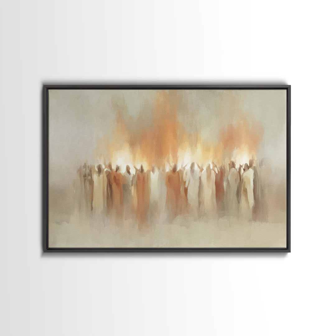 Flames Of Renewal – Framed Canvas Print – Christian Art Canvas – Christian Decoration – Christian Painting – Christian Wall Art – Christian