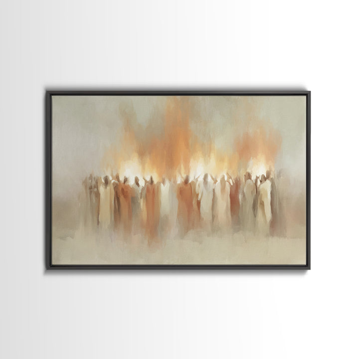 Flames Of Renewal – Framed Canvas Print – Christian Art Canvas – Christian Decoration – Christian Painting – Christian Wall Art – Christian