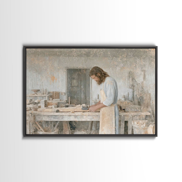 Servant Of Peace – Framed Canvas Print – Christian Art Canvas – Jesus Painting – Vintage Christian Art – Christian Wall Art – Christian Dec