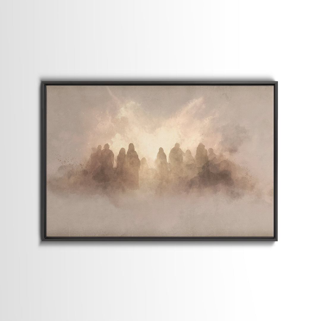 Clouds Of Promise, Framed Canvas Print, Christian Art Canvas, Christian Wall Art, Christian Christmas Art, Moody Christian Art, Christian A