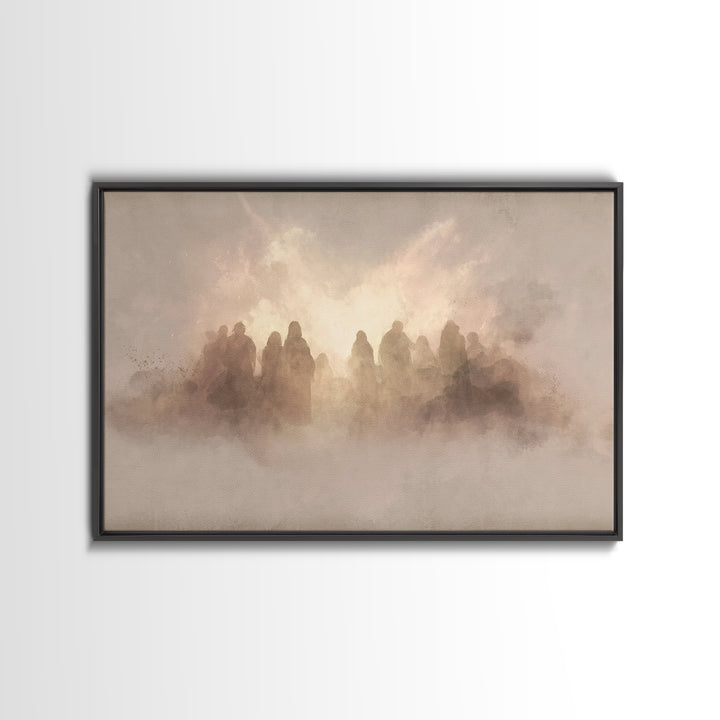 Clouds Of Promise, Framed Canvas Print, Christian Art Canvas, Christian Wall Art, Christian Christmas Art, Moody Christian Art, Christian A