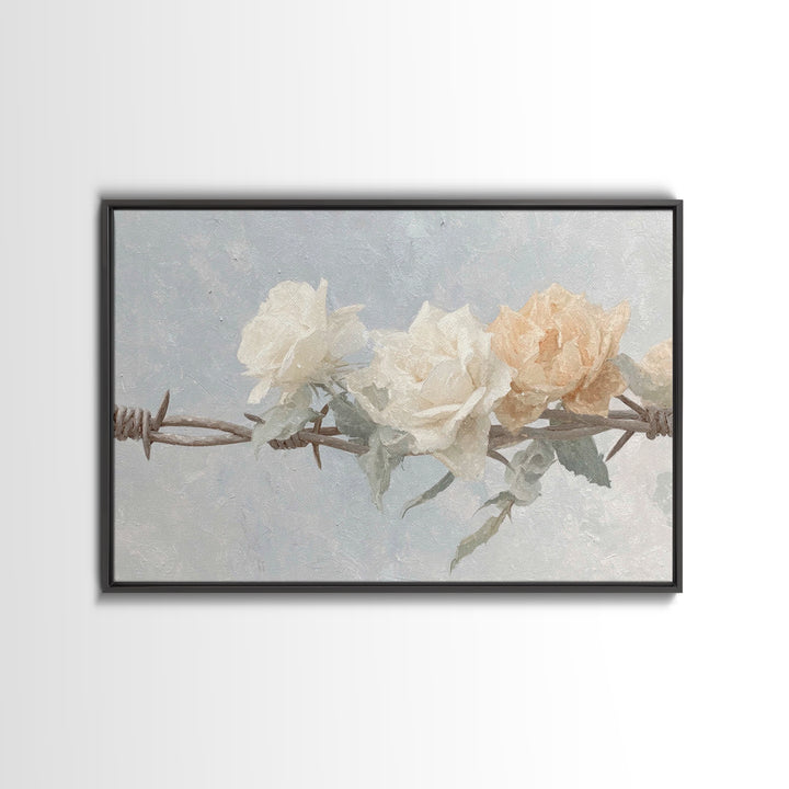 Thorned Beauty, Framed Canvas Print, Christian Wall Art, Christian Art Canvas, Christian Decor, Subtle Christian Art, Christian Gift Ideas,