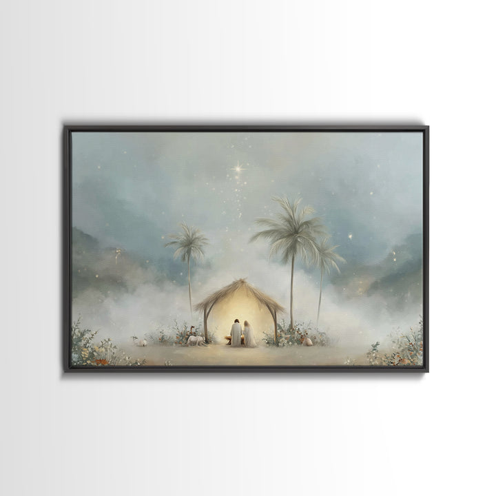 Star of Peace – Framed Canvas Print – Christian Wall Art – Christian Art Canvas – Christmas Art Work – Modern Christian Art – Christian Dec