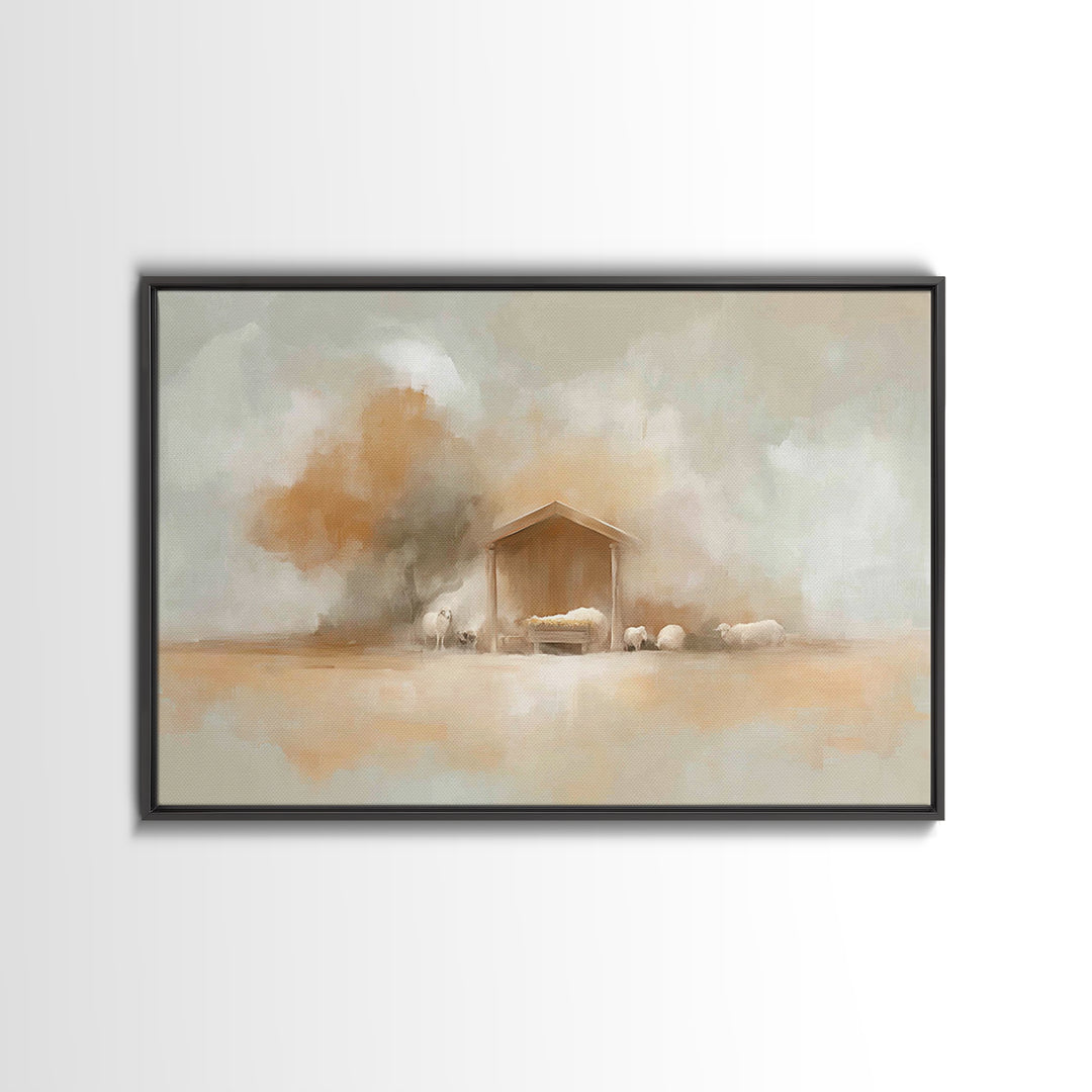Light of Bethlehem – Framed Canvas Print – Christian Art Canvas – Christian Wall Art – Jesus Painting Canvas – Christian Christmas – Christ