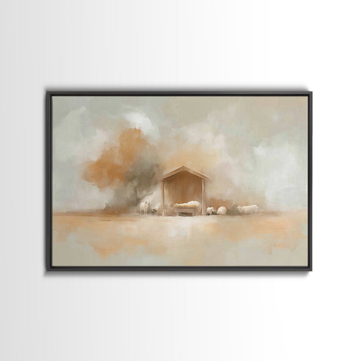 Light of Bethlehem – Framed Canvas Print – Christian Art Canvas – Christian Wall Art – Jesus Painting Canvas – Christian Christmas – Christ