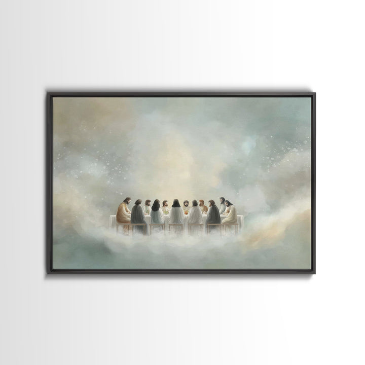 Holy Supper Unity – Framed Canvas Print – Jesus Painting – Christian Art – Christian Wall Art – Christian Art Canvas – Christian Decor – Mi