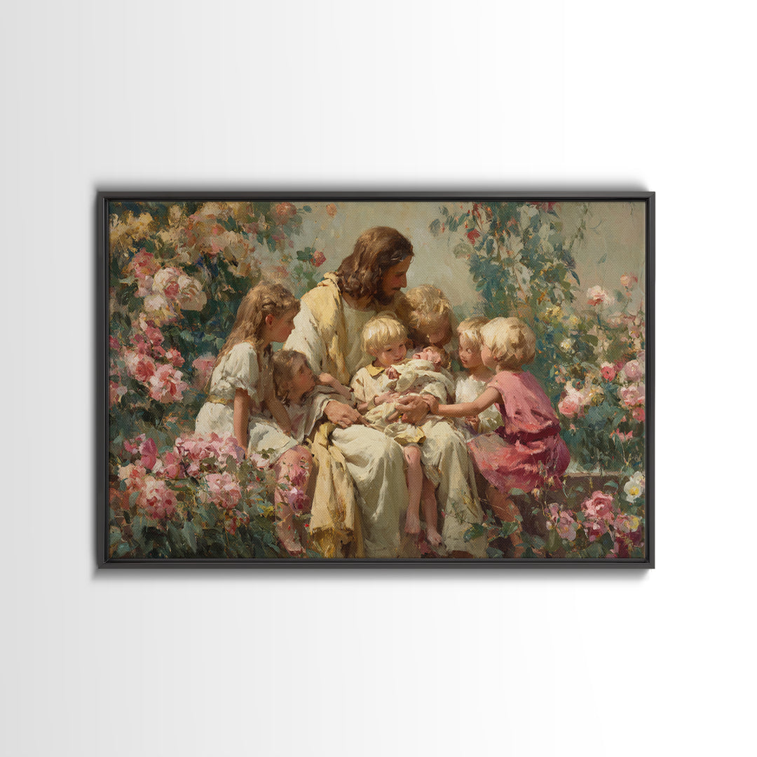 Circle Of Blessings | Framed Canvas Print | Christian Art Canvas | Christian Art | Jesus Painting | Christian Wall Art | Christian Gift Ide