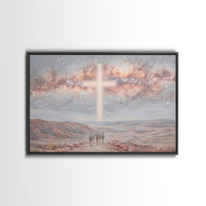 Celestial Promise – Framed Canvas Print – Christian Christmas Art – Christian Art Painting – Christmas Wall Art – Christian Art Canvas – Mo