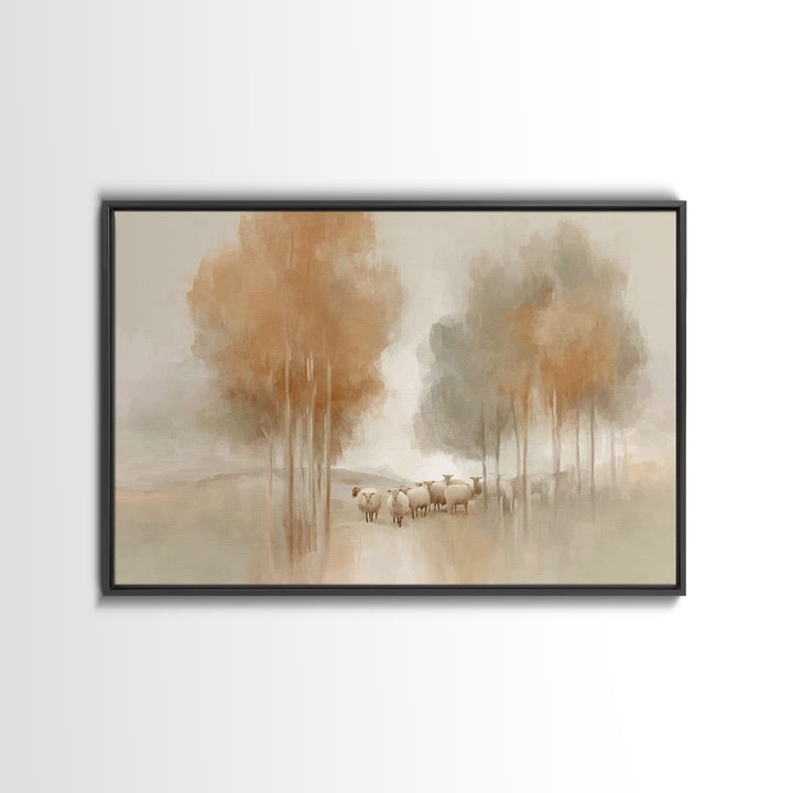 Blossoms Of The Shepherd, Framed Canvas Print, Christian Art Canvas, Modern Christian Art, Jesus Painting, Christian Wall Art, Christian Ar