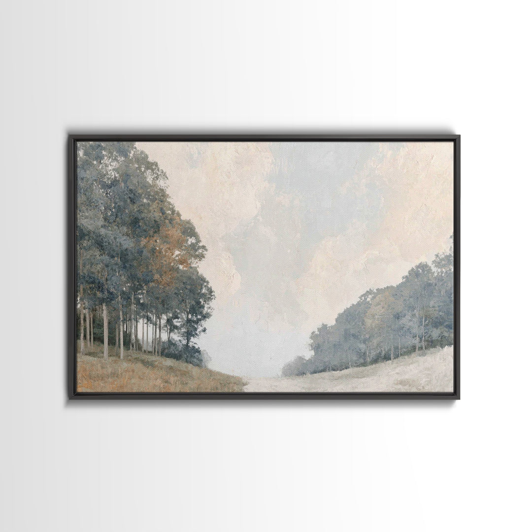 Quiet Hillside Grace | Framed Canvas Print | Christian Art Work | Subtle Christian Art | Christian Wall Art | Christian Art Canvas | Large