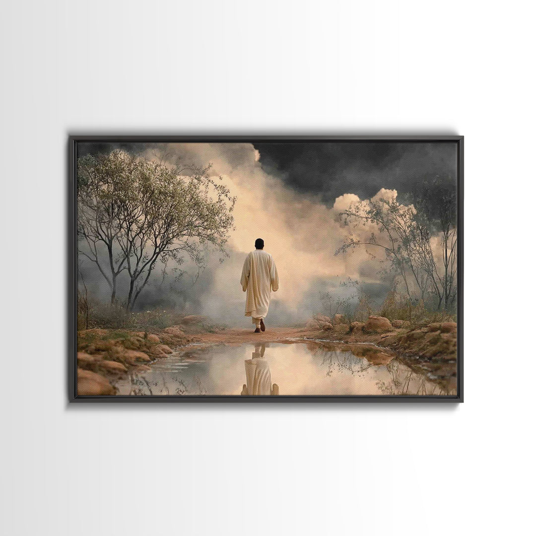 Rising Dawn Hope, Framed Canvas Print, Christian Art Canvas, Christian Wall Art, Subtle Christian Art, Modern Christian Art, Christian Art