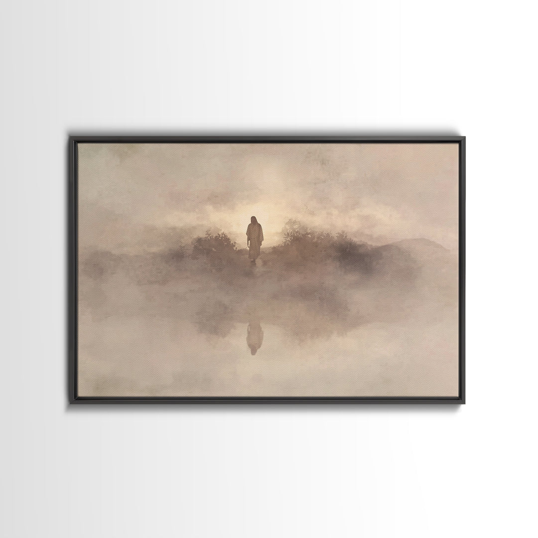 Dawn Of Hope | Framed Canvas Print | Christian Art Canvas | Christian Wall Art | Subtle Christian Art | Jesus Painting | Christian Decor