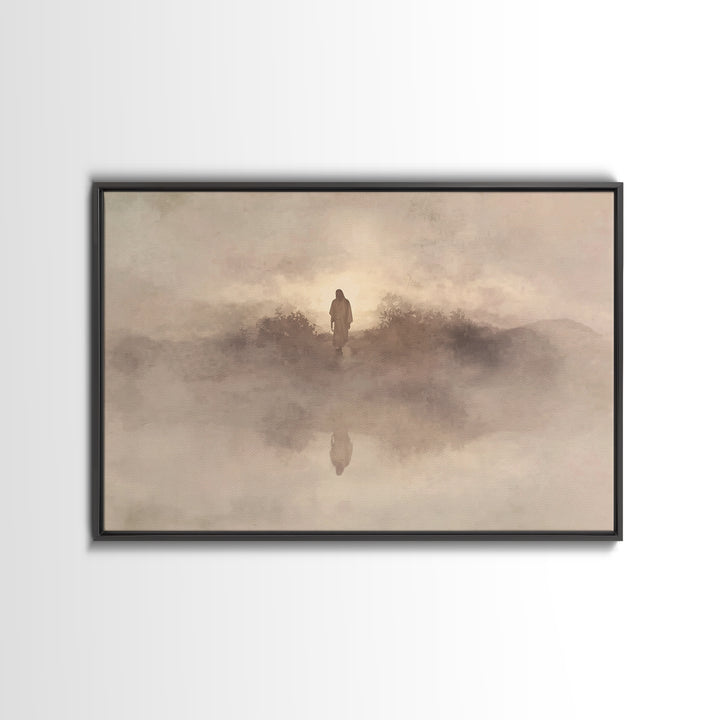 Dawn Of Hope | Framed Canvas Print | Christian Art Canvas | Christian Wall Art | Subtle Christian Art | Jesus Painting | Christian Decor